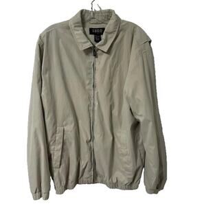 IZOD XFG Men’s Lightweight Jacket Beige Tan Nylon Blend Y2K Size L